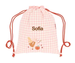 Mochila Saco Vichy Mouse Fairies Personalizable