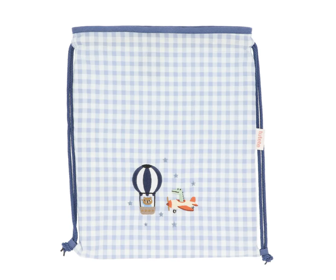 Mochila Saco Vichy Planes Personalizable