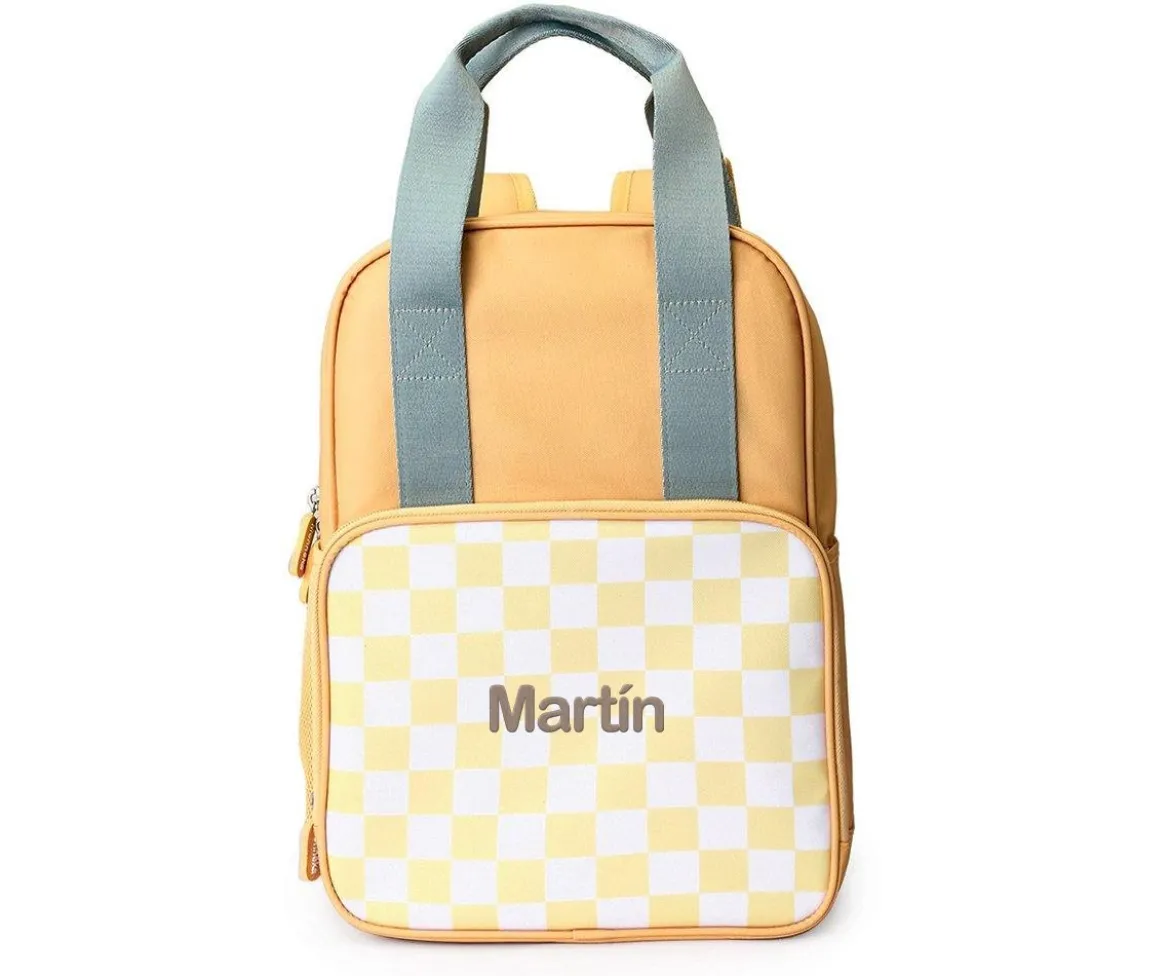 Mochila Scout Stripes Yellow Chess Personalizable
