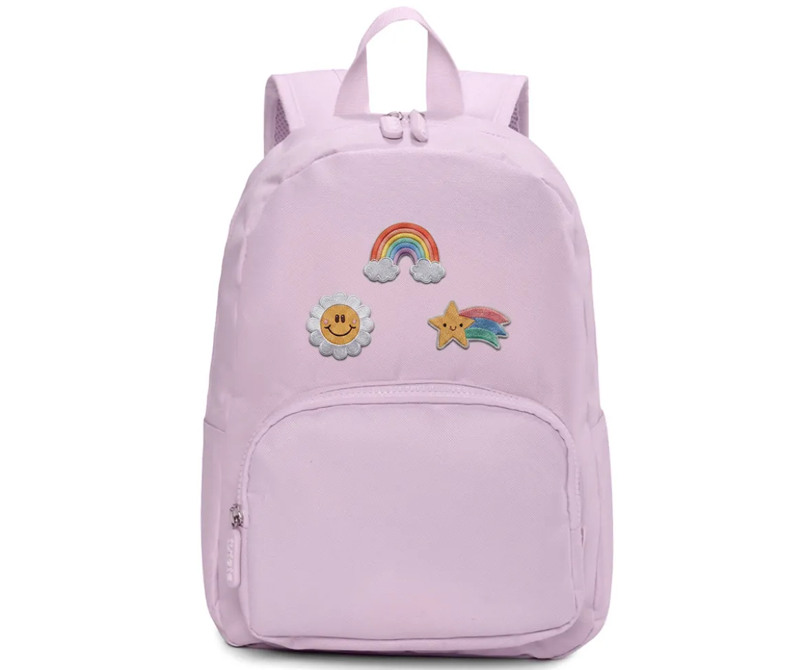Mochila Solid Color Lavender + 6 Parches Autoadhesivos Happy Day