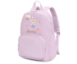 Mochila Solid Color Lavender Personalizada Mouse Fairies