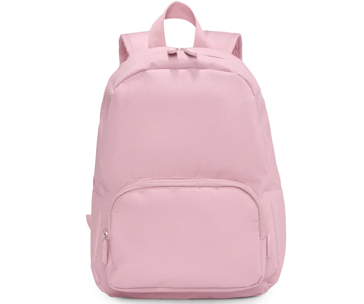 Mochila Solid Color Pink Personalizada Blossom Birds