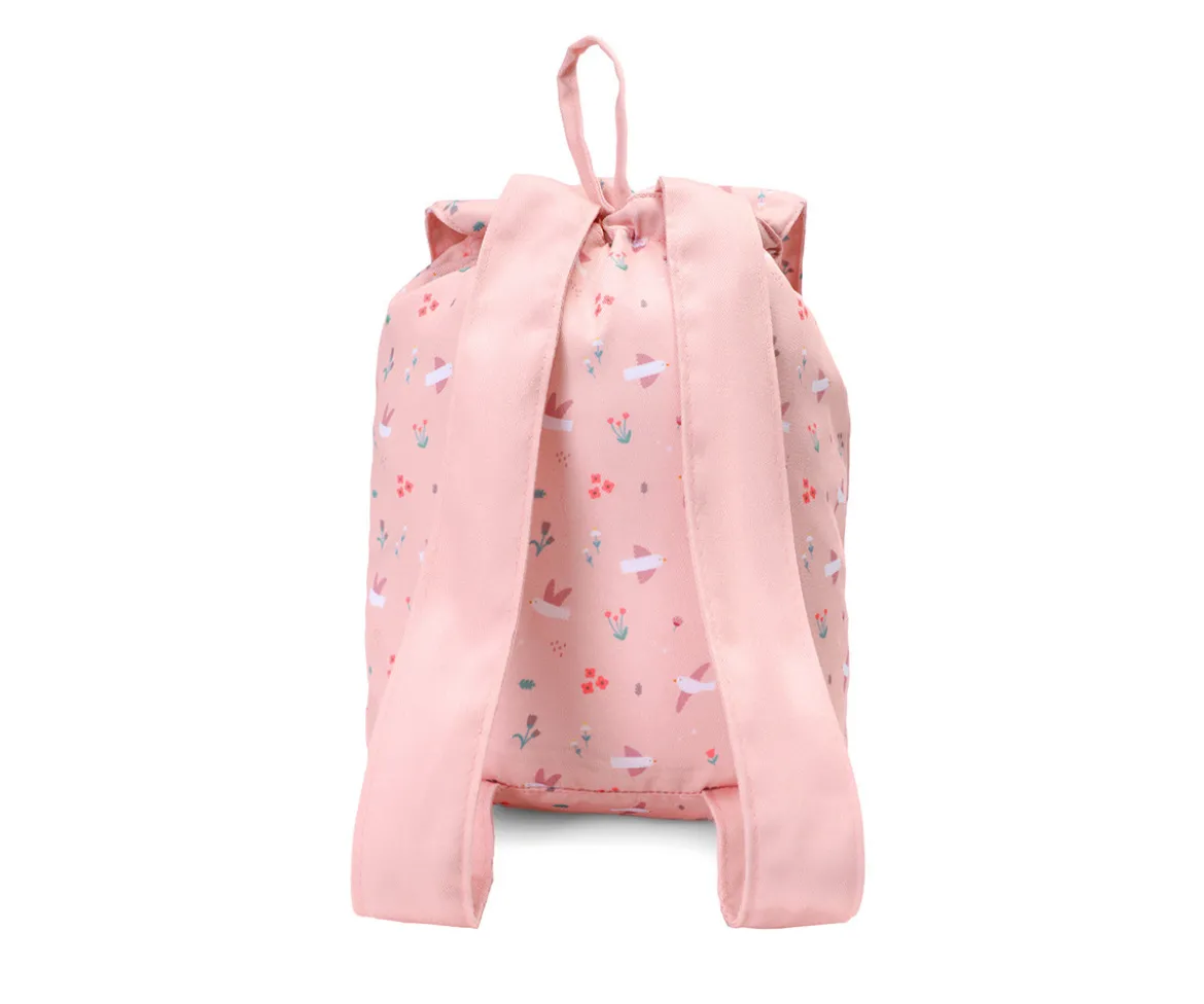 Mochila Tela Pequeña Blossom Birds Personalizable