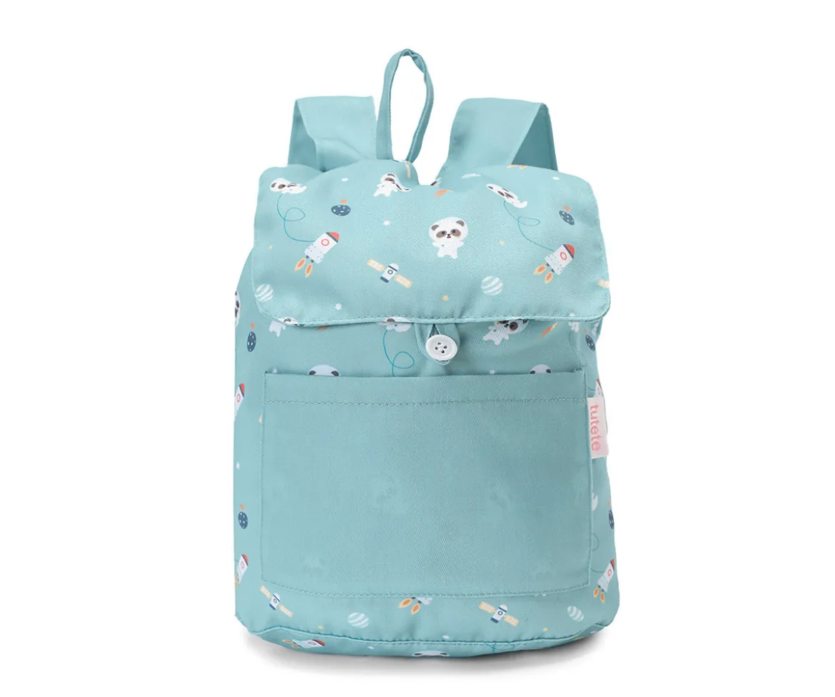Mochila Tela Pequeña Pandas in Space Personalizable