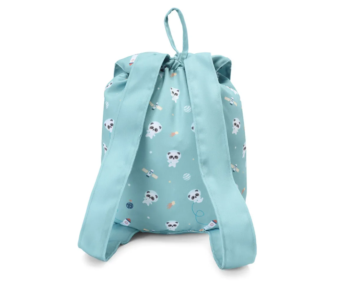 Mochila Tela Pequeña Pandas in Space Personalizable