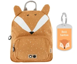 Mochila Trixie GRANDE Mr.Fox con Llavero Personalizado