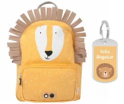 Mochila Trixie GRANDE Mr. Lion con Llavero Personalizado