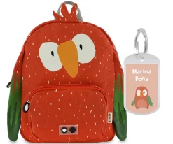 Mochila Trixie GRANDE Mr. Parrot con Llavero Personalizado