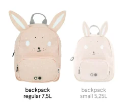 Mochila Trixie GRANDE Mrs. Rabbit con Llavero Personalizado