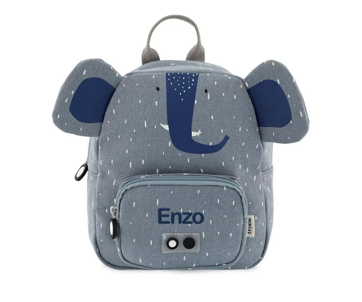Mochila Trixie PEQUEÑA Mrs. Elephant con Llavero Personalizado