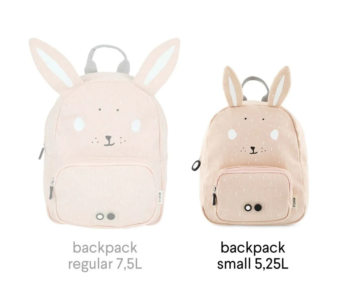 Mochila Trixie PEQUEÑA Mrs. Rabbit con Llavero Personalizado