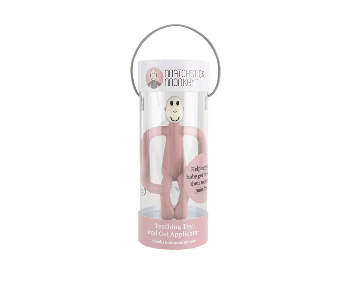 Mordedor Matchstick Monkey Rosa Empolvado