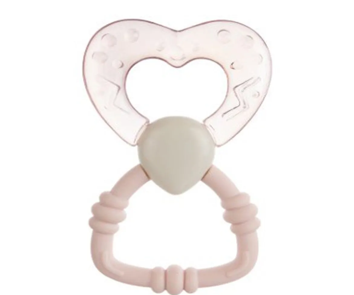 Mordedor Refrigerante Corazón Rosa