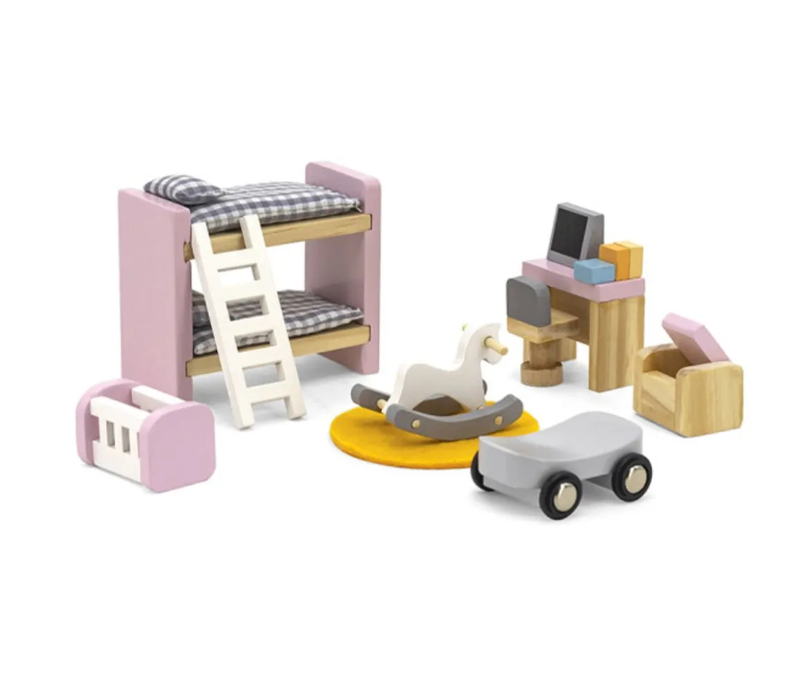 Muebles Dormitorio Infantil para Casa de Muñecas