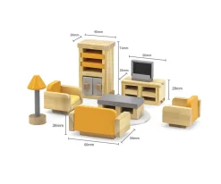 Muebles Salon Comedor para Casa de Muñecas