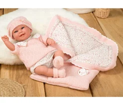 Muñeca Elegance 35 cm Baby to Rosa con Manta