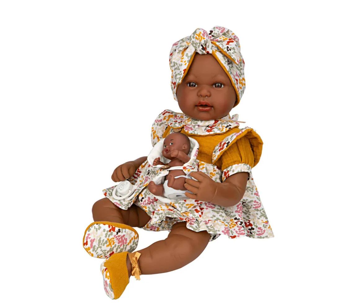 Muñeca Elegance Mies Mulato 45cm y Aran Mostaza