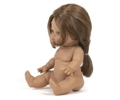 Muñeca Gordis Leopoldina con Vestido Tutú, Calentadores, Patines y Corona Flores