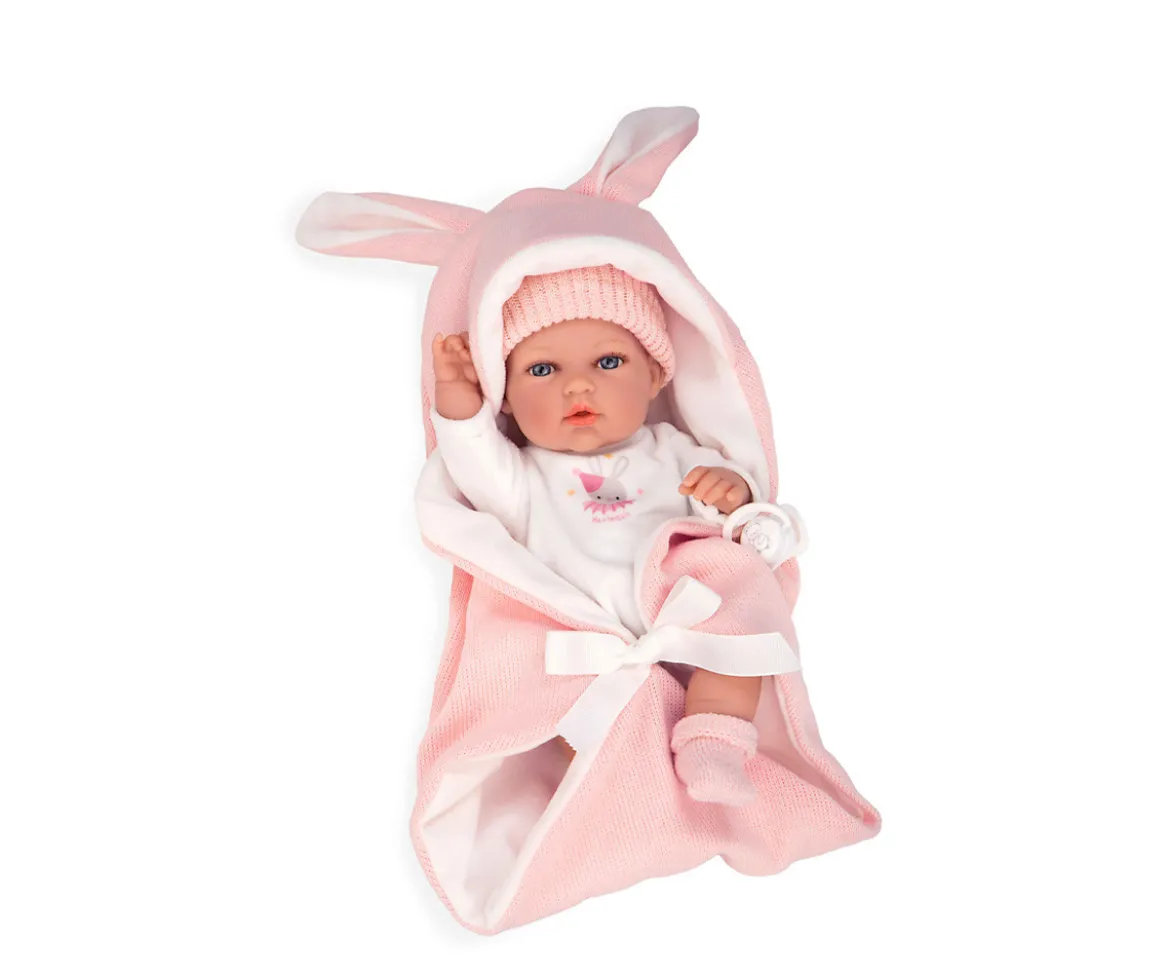 Muñeco Elegance Natal Rosa 30cm con Saco de Dormir