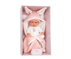 Muñeco Elegance Natal Rosa 30cm con Saco de Dormir