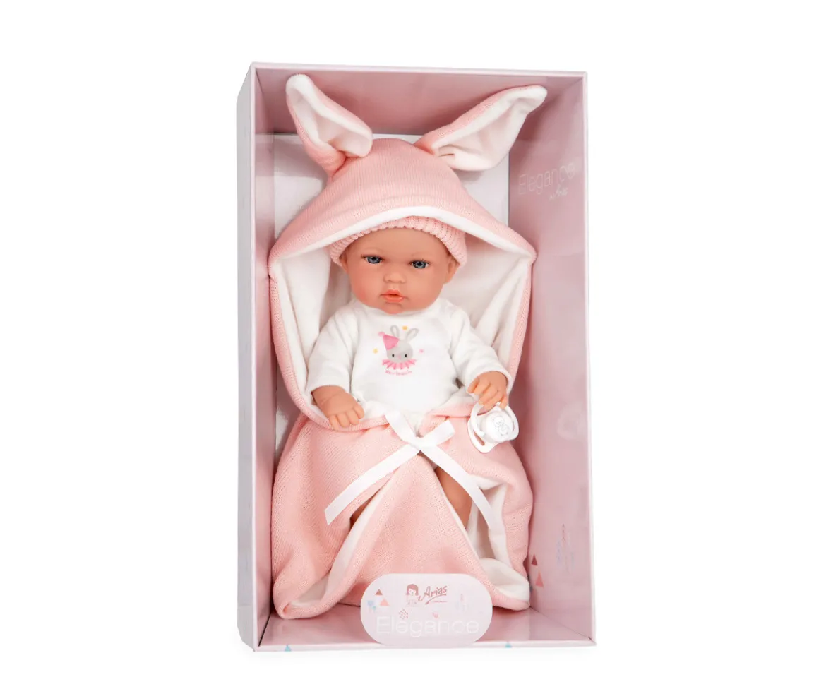 Muñeco Elegance Natal Rosa 30cm con Saco de Dormir