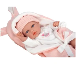 Muñeco Elegance Natal Rosa 30cm con Saco de Dormir