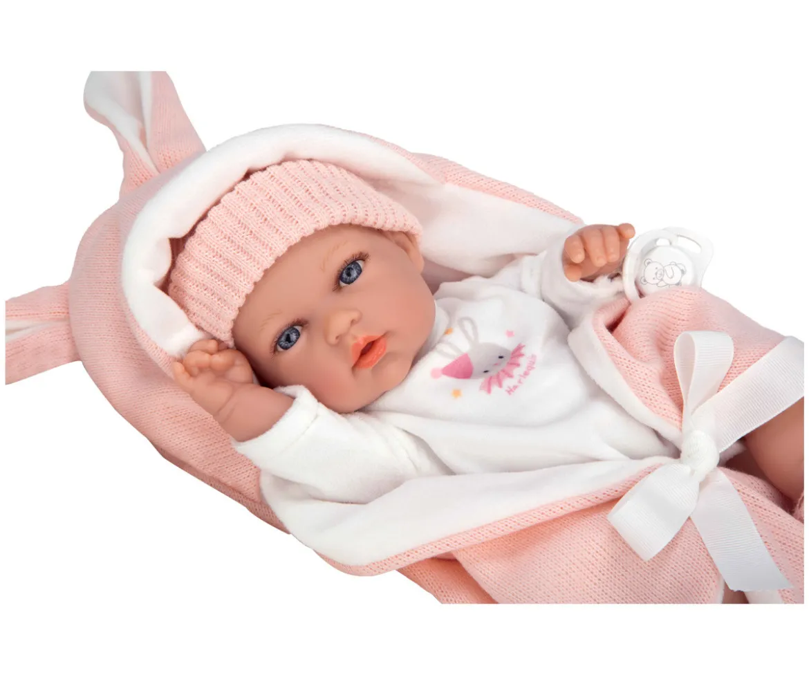 Muñeco Elegance Natal Rosa 30cm con Saco de Dormir