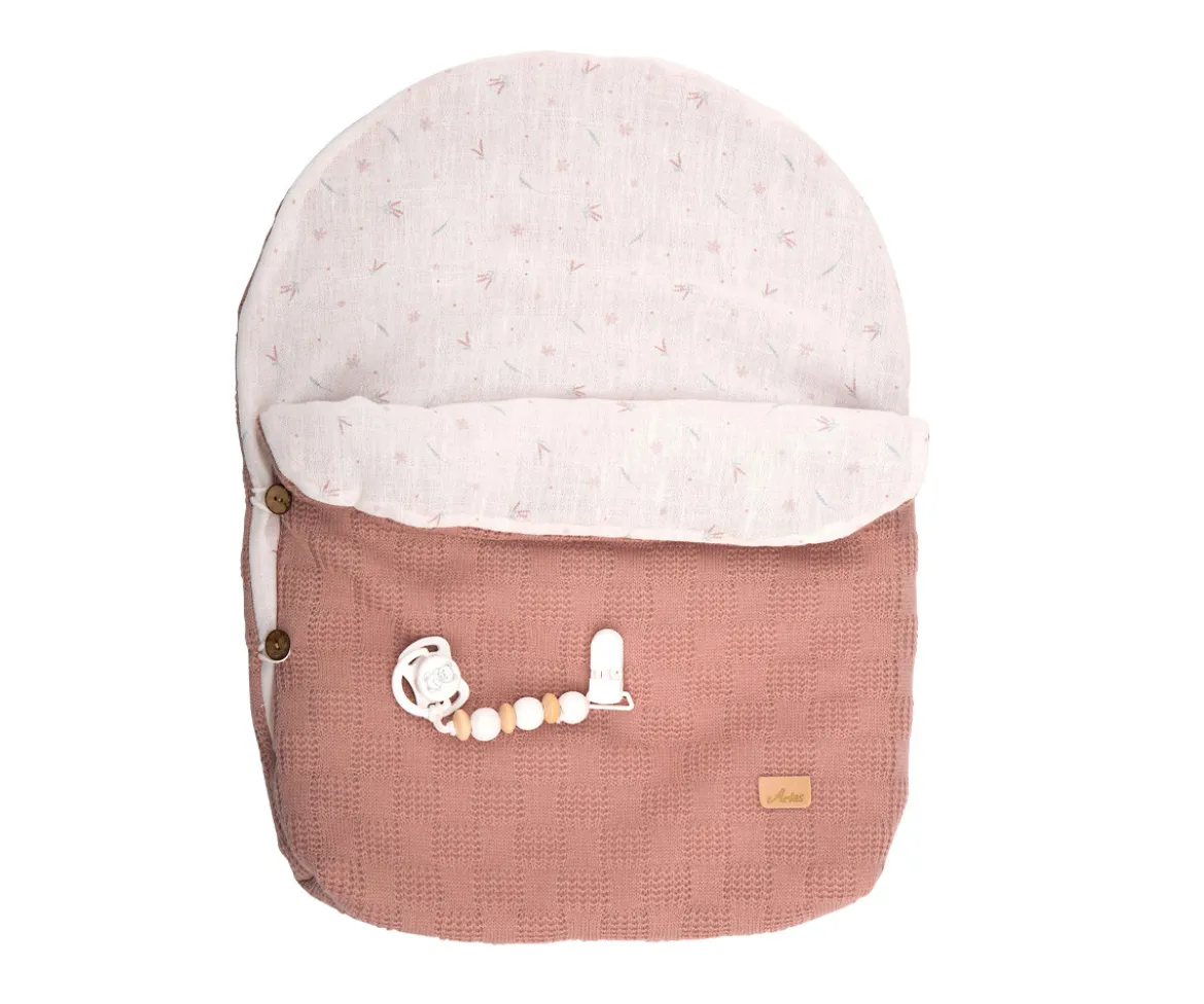 Muñeco Reborn Elba Rosa 40cm con Saco de Dormir