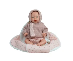 Muñeco Reborn Luna Rosa 40cm con Manta Nido