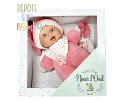 Muñeco Soft Pepote con Doudou 26cm Personalizable Pink