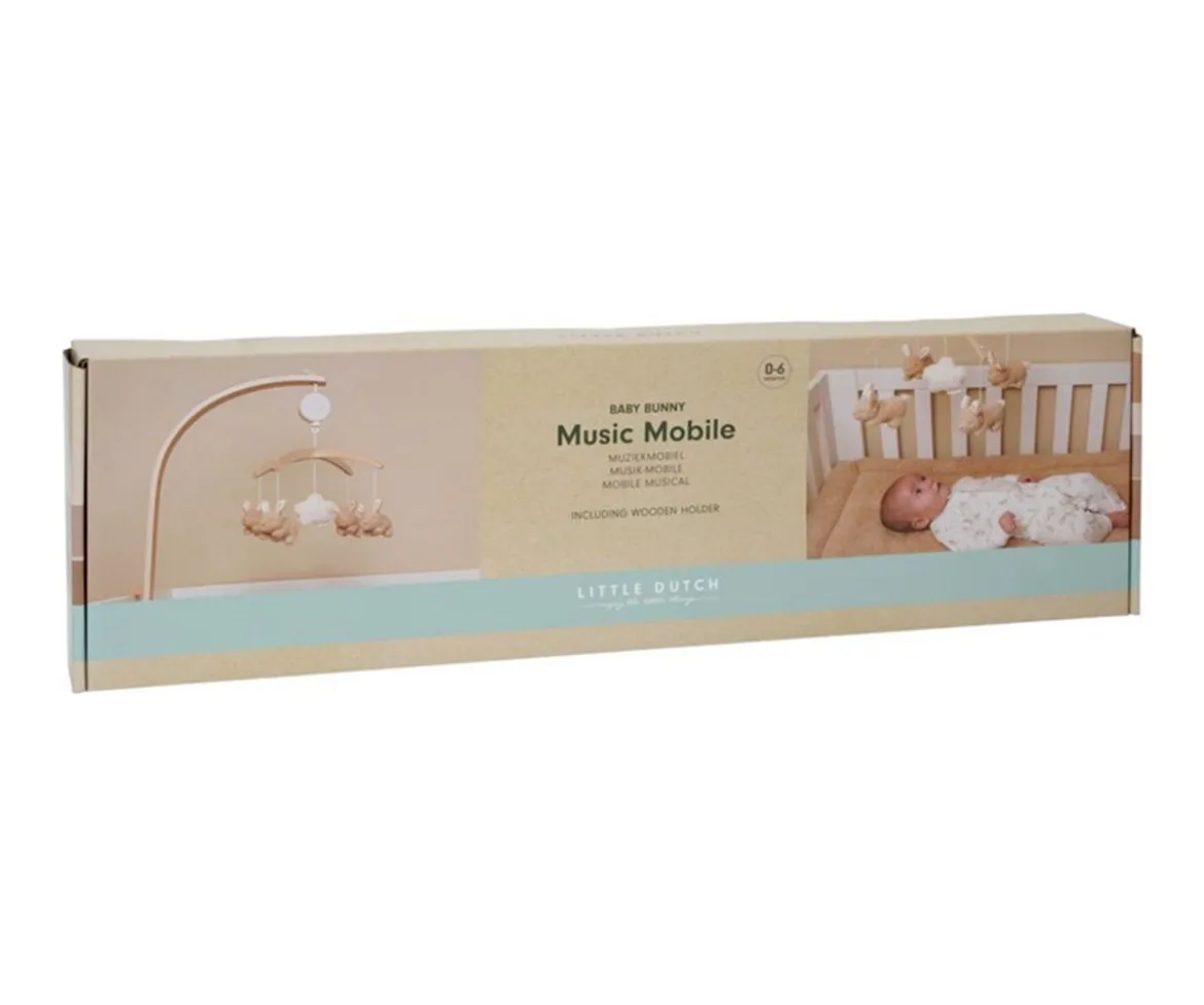 Móvil Musical Madera Baby Bunny