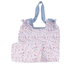 Neceser Acolchado Flower Blue