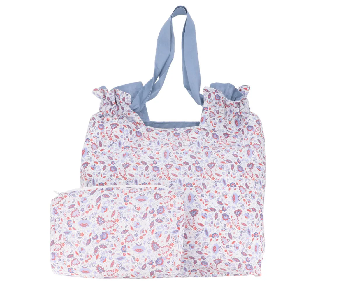 Neceser Acolchado Flower Blue
