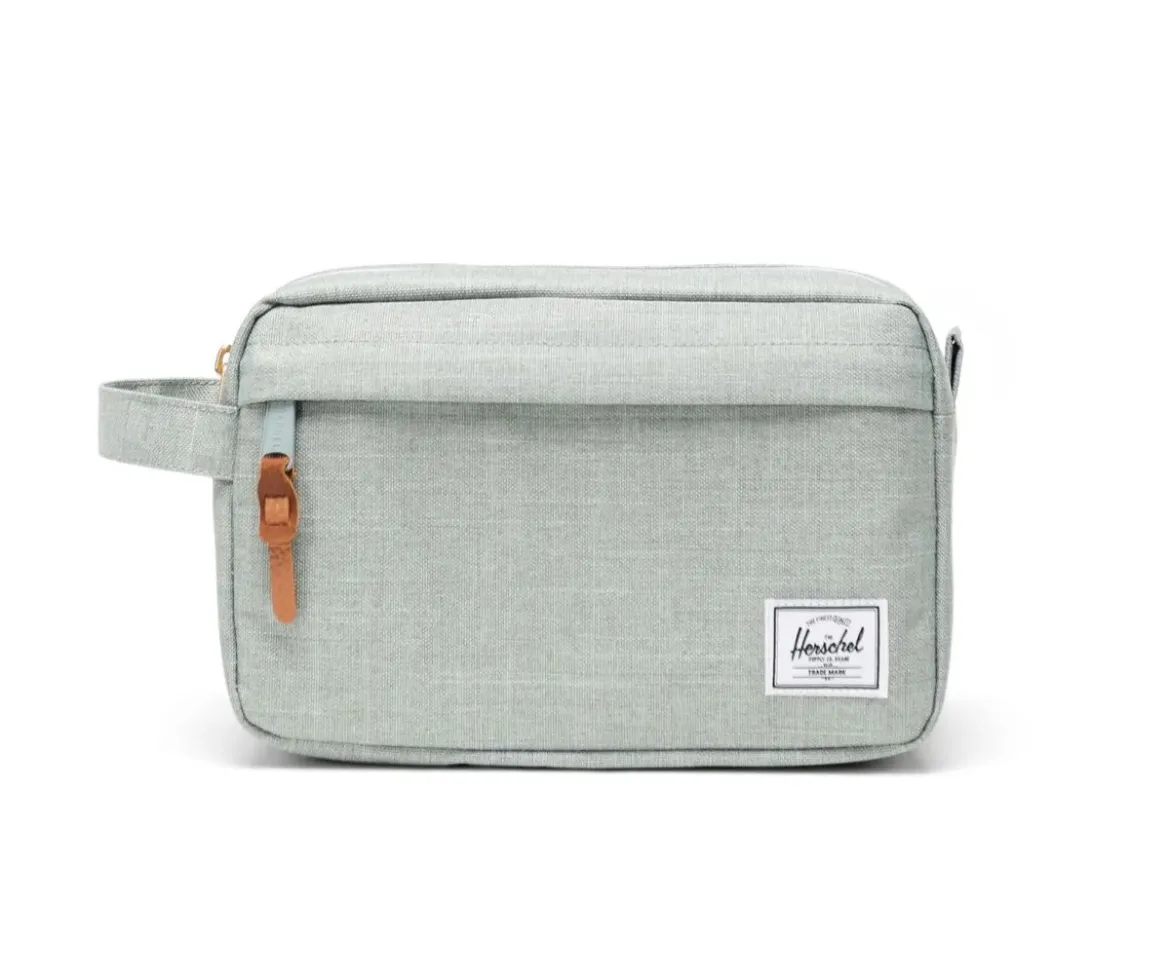 Neceser Chapter Travel Kit Iceberg Green Crosshatch