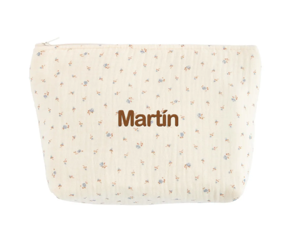 Neceser Infantil Flor Azul Personalizable