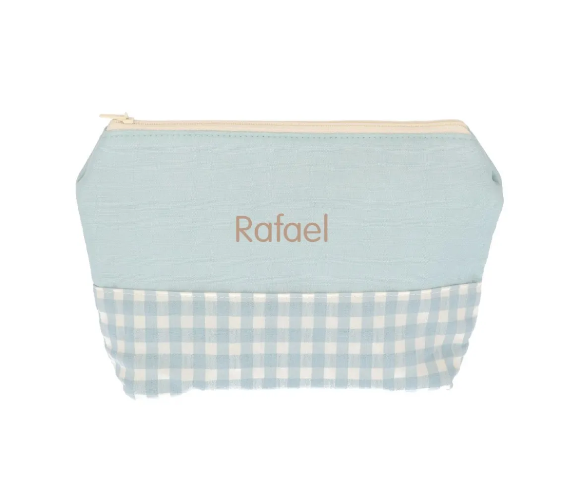 Neceser Infantil Vichy Verde Personalizable