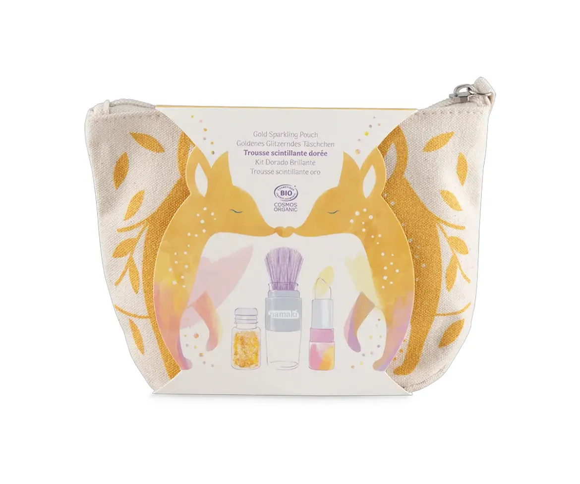 Neceser Sparkling Fox Gold con Maquillaje Infantil Orgánico