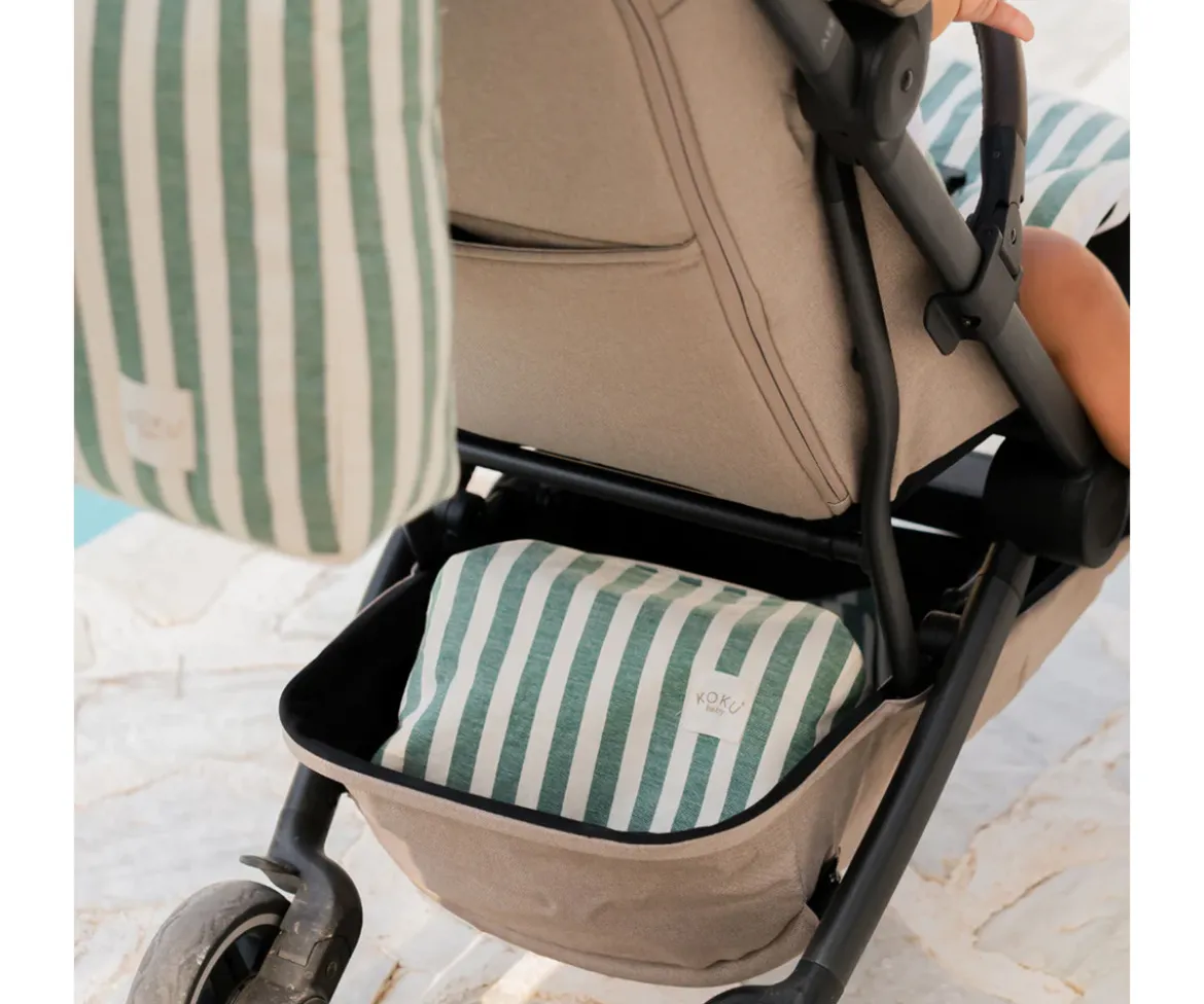 Neceser Stripe Green Khaki