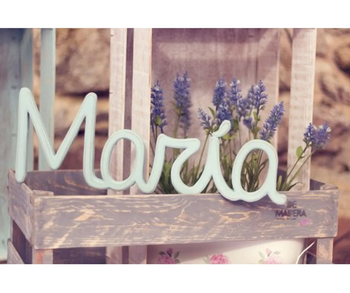 Nombre Madera Estilo Vintage
