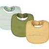 Pack 3 Baberos Kaffle Redondo Menta/Oliva/Tan