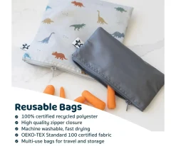 Pack 3 Bolsa Snack Checkers Sage