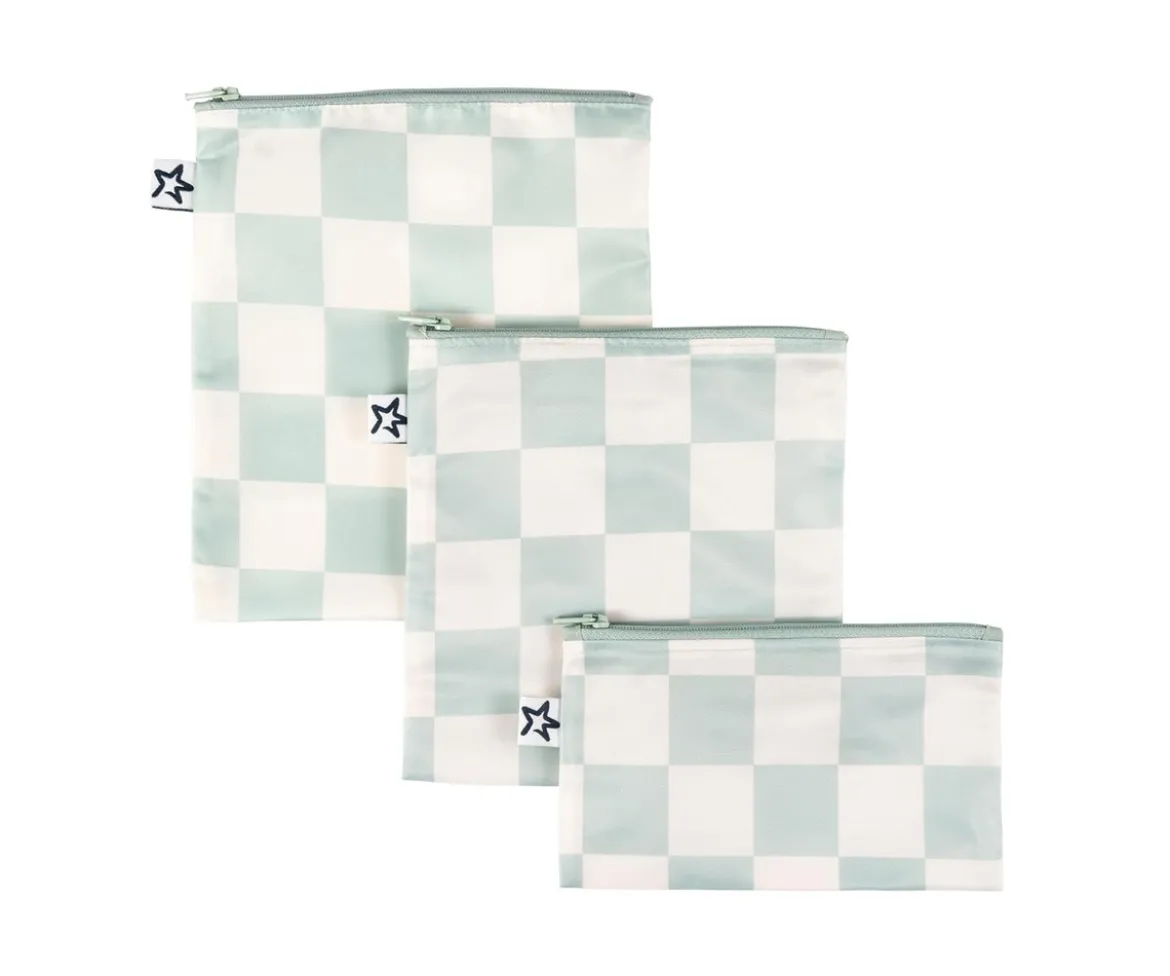 Pack 3 Bolsa Snack Checkers Sage