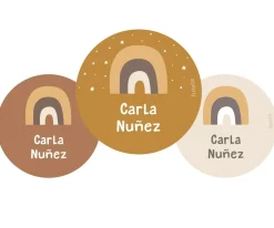 Pack 3 chapas Personalizadas Arcoíris Mostaza