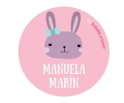 Pack 3 chapas Personalizadas Conejito
