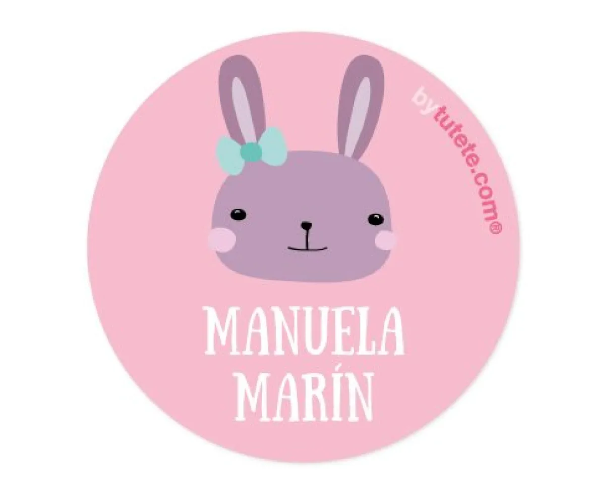 Pack 3 chapas Personalizadas Conejito