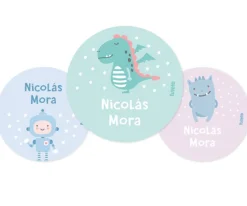 Pack 3 chapas Personalizadas Dragón