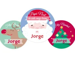 Pack 3 chapas Personalizadas Papá Noel Azul