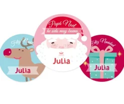 Pack 3 chapas Personalizadas Papá Noel Rosa