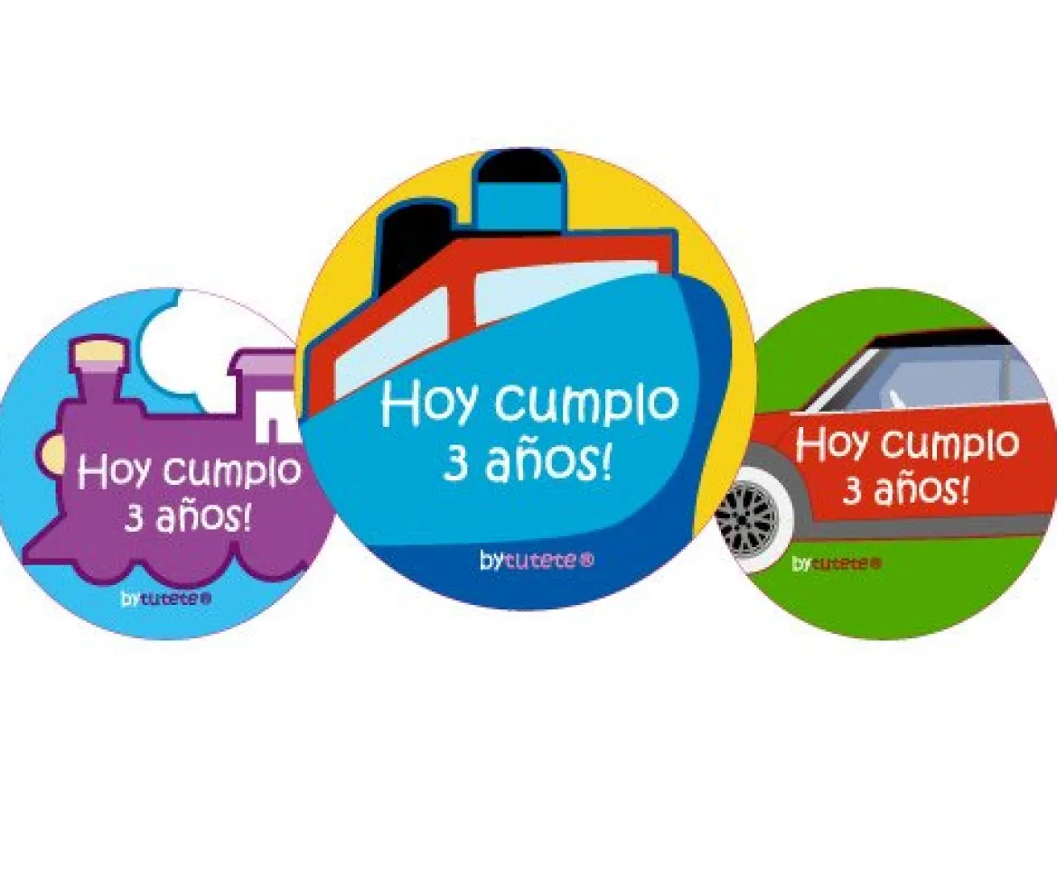 Pack 3 chapas Personalizadas RumRum