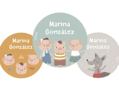 Pack 3 Chapas Personalizadas The Three Little Pigs